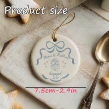 Personalized "Engagement" Celebration Decor, Customizable With Date And Names, Romantic Gift Suitable For Newly Engaged Couples, Proposal Anniversary, And Other Occasions - A- Engagement Anniversary Pendant - View 2