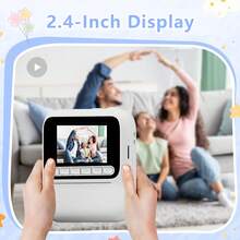 儿童即时打印相机，拍摄即印，益智拼图玩具，便携式旅行相机，带视频和音乐功能的数码自拍相机，3-12岁儿童的完美礼物 - 彩色 - 查看 7