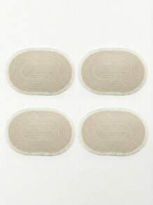 1/2/4/6/8pcs Minimalist Ombre Beige Oval Polyester Placemats