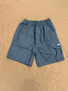 Cargo Shorts With Elastic Waistband, Direct From The Factory. - 灰色 - 查看 1
