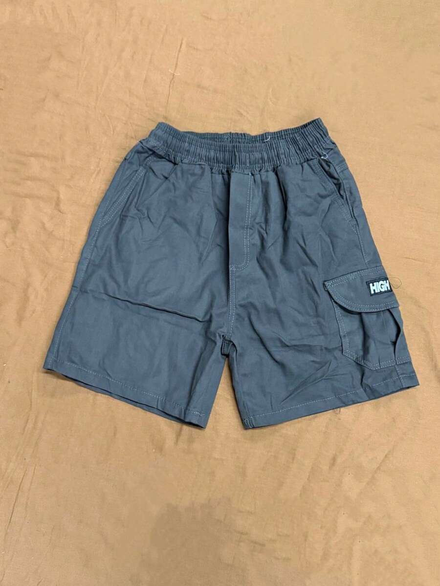 Cargo Shorts With Elastic Waistband, Direct From The Factory. - 灰色 - 查看 1