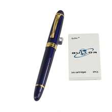Gullor Jinhao 450 Normal Nib Fountain Pen Dark Blue With 5 Color Ink Cartridges - 正色-深藍色 - 查看 3