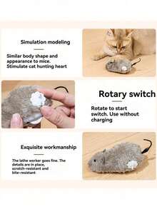 Cat Toys Plush Mouse Toys, Cat Self-Playing Balls, Cat Toys To Relieve Boredom And Entertain Cats, Pet Supplies - Multicolor - View 10