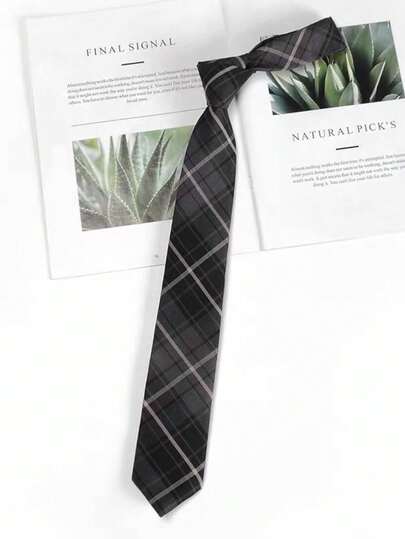 1pc Classic Striped JK Uniform Tie, Suitable For Students And Teenagers, British Plaid Pattern, Cosplay Party Tie Accessory, Suitable For Women's Dresses And Christmas Decorations