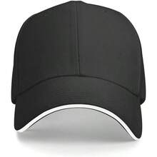 Custom Hat Design Classic Hats Men Women, Baseball Cap Outdoor Sports - 純黑色 + 均碼 - 查看 4