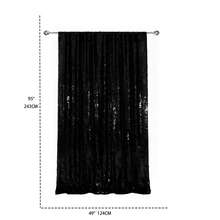 95x48-Inch Dazzling Sequin Star Curtain With 3D Stereo Light And Shadow Effects Decoration - Romantic Backdrop Wall For Wedding Venues, Shining Decoration For Birthday Parties, High-Grade Texture With Gold Sequin Material, High-End Space Decoration For Living Rooms And Bedrooms, Magic Tool For Creating A Festive Celebration Atmosphere, Backdrop Curtain With High Photo-Taking And Check-In Success Rate(Wedding Banqueta Party Autuumn Elegant Bridal Shower Table Decoration Dining Table Wedding Party EventHalloween Christmas:DecorationThanksgiving Dayfestival Home Decor) - 黑色 - 查看 9