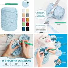 Hilo de camiseta, ancho 3cm, cinta de tejido de ganchillo grueso rosa polvoso para bolsas/cestas/alfombras de ganchillo, decoracin del hogar, artesanas de bricolaje (Rojo vino, 200 M) - rojo vino+200 m - Ver 11