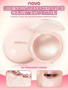 NOVO 细腻闪亮高光粉，珠光闪耀，亲肤提亮肤色，持久闪亮，适合日常妆容、派对、音乐节、庆典、节日、新年、秋冬季节，超值之选 - 03#珠光粉 - 查看 1