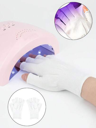 UV Protection Gloves For Nail Lamp, Professional Nail UV Protection Gloves, Nail UV Radiation Protection Gloves For Nail Lamp Curing, Gel Nail Lamp Fingerless UV Protection Gloves, Nail Art Supplies, Nail Tools, Nail Art Tools, Nail Art, Nail Sticker Tools