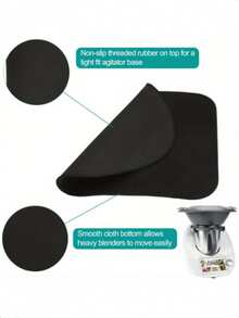 1pc Sliding Mat Suitable For All Thermomix TM5, TM6, TM21, TM31 Series, Multifunctional Kitchen Sliding Board, Kitchen Countertop Appliance Sliding Pad, Blender Mover, Applicable For Thermomix TM6, TM5, Coffee Maker, Blender, Toaster, Air Fryer And More - Black - View 7