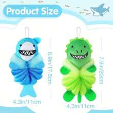 儿童沐浴海绵 - 可爱卡通软球，不易散落 - 沐浴球 - 沐浴花 - 彩色 - 查看 9