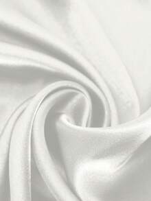 Men's Luxury Shiny Silk Like Satin Dress Blouse Shirt Long Sleeve Casual Slim Fit Muscle Button Up Shirts - trắng - Xem 4