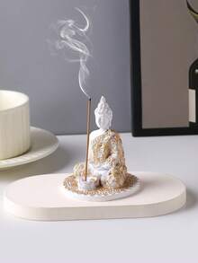 1pc Resin Creative Buddha Statue, Meditation Decor, Zen Home Decor, Holiday Decoration, Best Holiday Gift - Multicolor - View 5