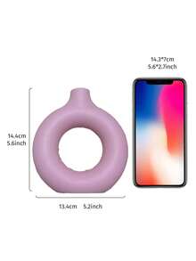 1个现代简约装饰花瓶，空心圆形哑光藤编花瓶，1个白色花瓶，适用于波西米亚风格家居、婚礼、派对餐桌装饰 - 彩色 - 查看 17