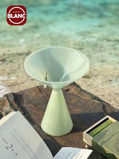 1pc Sky-Blue Glass Incense Stick Holder Decorative Incense Device Incense Holder Household Zen-Style Incense Burner Incense Tray Incense Stick Holder