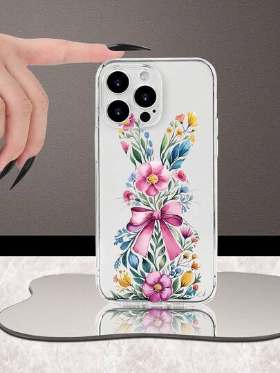 1 pieza Funda de teléfono suave de TPU con cobertura completa y antideslizante con estampado floral de moda, compatible con Apple 17, 16, 15, 14, 13, 12, 11 Pro/Pro Max/Plus y otros modelos de Galaxy, adecuado como regalo de cumpleaños, Año Nuevo, San Valentín, Eid, Pascua, Día de los Inocentes para amigos, familiares, colegas y seres queridos