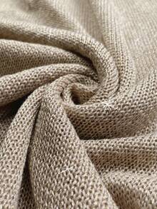 女士荷叶边性感透视休闲沙滩亮片罩衫连衣裙 - 卡其色 - 查看 12