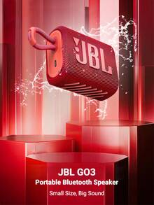 JBL Go 3 便携式迷你蓝牙音箱，无线音箱，IP67 防水防尘，音质震撼，低音强劲，5 小时播放时间，适合居家、户外和旅行，多种颜色可选 - 粉色 - 查看 7
