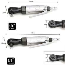 Compact Mini Air Ratchet Wrench With 3/8" Straight Shank, Ideal For Household Repairs In Tight Spaces - Silver - View 2
