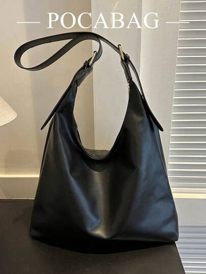 Bolso de mano de unicolor de moda 2026, bolso de diseño de nicho minimalista para llevar debajo del brazo, bolso de hombro de gran capacidad y con estilo