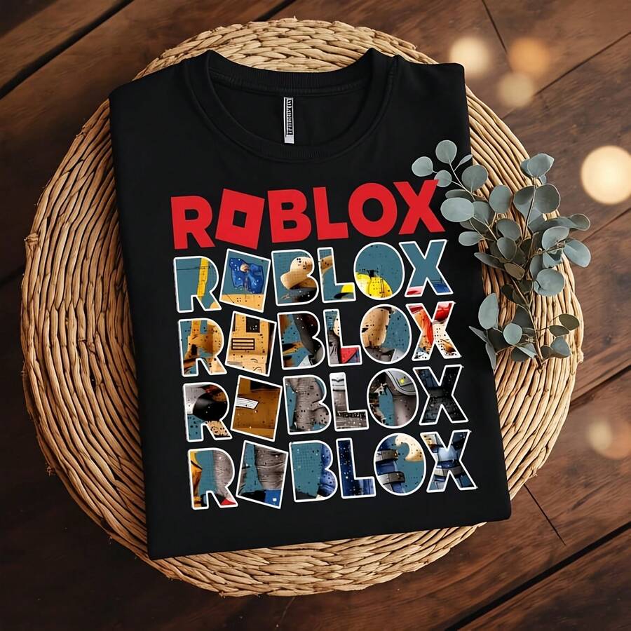 Roblx Gamer Shirt, Youth Video Game T-Shirt, Kids Gaming Shirt, Cute Boys And Girls Game Birthday T-Shirt, Roblx Fan Shirt, Game Lover Shirt - 款式13 - 查看 1
