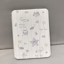 适用于 Redmi Pad 2 11 英寸平板电脑，可爱图案智能保护套，带笔槽，高透明亚克力背板，睡眠唤醒功能，三折支架，磁吸式闭合，Redmi Pad SE 11 英寸平板电脑保护套，兼容华为 MatePad 11.5 S 平板电脑，MatePad 保护套，兼容华为 MatePad SE 11 英寸