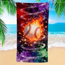 1 pieza Toalla de playa con diseño de llama acuarela, manta de playa extra grande de microfibra súper suave, toalla de baño súper absorbente, adecuada para viajes, piscina, buceo, surf, yoga, camping, disponible en varios tamaños, accesorios de playa para playa, piscina, viajes, camping, yoga, decoración de baño - Multicolor - Ver 2