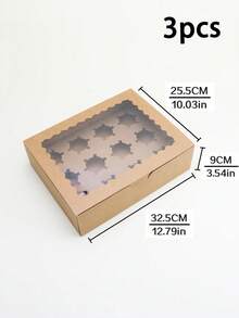 3个/5个装情人节心形纸杯蛋糕盒，饼干盒，自爆糖果盒，适用于蛋糕、松饼、甜甜圈和糕点，适合派对、情人节、圣诞节、生日等场合，12个装优质纸质纸杯蛋糕盒 - 彩色 - 查看 15