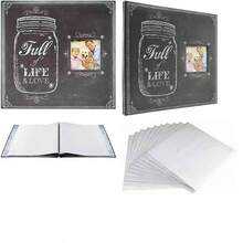 MCS MBI 12.5x13.5 Inch Full of Life and Love Mason Jar Scrapbook Album with 12x12 Inch Pages with Photo Opening (860083) - transparent+lleno de vida - Ver 7