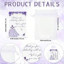 Quinceanera Party Favors Guests Quinceanera Acrylic Shot Glasses Thank You Cards With Organza Bags Mis Quince Anos Sweet 15 Birthday Party FavorsRed - 紫色 + 25 - 查看 4