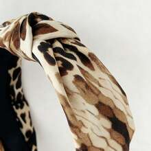 女士扭结发箍 - 异域风情蛇纹宽发箍，柔软弹力面料发饰，时尚扭结蛇纹设计发箍，舒适防滑，性感少女头饰，适合日常佩戴和派对，发带，发箍 - 彩色 - 查看 7