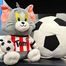 TOM AND JERRY. Đồ chơi nhồi bông Tom và Jerry series bóng đá mới, cao 20cm, dành cho trẻ em, hình nhân vật hoạt hình, quà tặng sinh nhật cho bé trai, trang trí phòng ngủ. - Nhiều màu - Xem 3