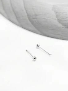 2枚925纯银镀金鼻钉，2毫米球形鼻骨钉，小号球形鼻钉，24G（0.5毫米）银鼻钉 - 2.0毫米 - 查看 12