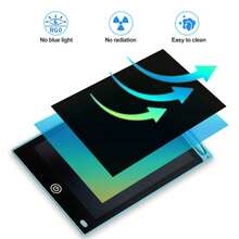 1pc 12-Inch LCD Writing Tablet - Doodle And Drawing Board, ABS Resin Drawing Board With 3 Color Options, Battery Powered Message Board Suitable For Creative Drawing And Painting Gifts, Fun Design, Durable - Multicolor - View 4