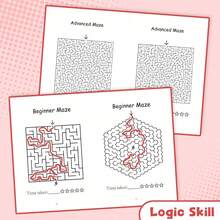 儿童迷宫挑战活动手册 | 4 种年龄段可选（3-6 岁、6-9 岁、9-12 岁、12 岁以上） | 路径寻找与路线规划迷宫页面 | 仅可选 1 本 - 迷宮系列 - 查看 3