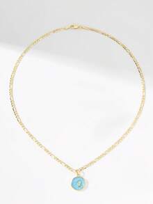 1pc Limited Edition Classic European Style Copper Mermaid Pendant Necklace, Suitable As Gift For Christmas, Thanksgiving, Halloween, Mother's Day, Valentine's Day, Friends, Communion, Daily Wear And Prayer - Yellow Gold - View 6