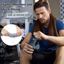 12 Pcs Microfiber Gym Towel 12 X 12 In Bleach Proof Towels Absorbent Soft Sweat Towels Quick Dry Lightweight Towel For Hand Salon Bath Spa Hotel Pool Home Hair Care(Light Grey) - Multicolor - View 5