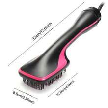 LUYAO Multi-Function Hot Air Straightening Brush, Travel Hair Dryer Brush, Professional Straightening Styling Tool - Hot Pink - View 10