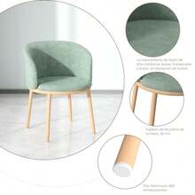 Conjuntos de Mesa y Silla Familiar de Cedor y Deco con 2 Sillas Antecedor Mesa Reda Exter e Inter Mesa y Silla para 2 Personas Adecuado para Salón Balcón Verde - Verde - Ver 6