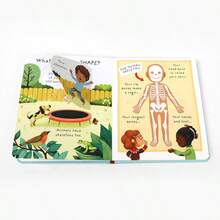 Toddler English Early Education Board Book - Usborne Lift The Flap: What's Inside Me? Kids Science Cognitive Q&A Popular Science Book - Multicolor - View 8