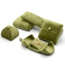 1 Pcs Green Velvet Ring Box Earring Necklace Box Bracelet Box Jewelry Packaging Box - 大吊飾盒 - 查看 4