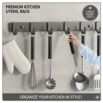 1 Set Metal Coat Hanger Rack Hook Wall Mount For Home Use Space Easy Installation For Coats Hats Keys And More