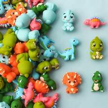 6/30pcs 3D Dinosaur Series Silicone Bead Set, 15mm Silicone Round Beads, Polygon Silicone Beads, Colorful Tyrannosaurus Rex & Triceratops Shaped Beads, Suitable For Pen Decor, Jewelry Making, Beading Crafts - Colorful Dinosaur Series - View 13