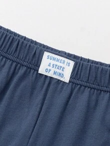 Balabala Unisex Home Pants, Soft Comfortable Fabric, Universal Fit, Relaxed Summer Loungewear - Gray Blue - View 3