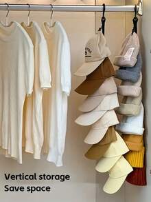 Clip de pared para gorras de béisbol, organizador de sombreros ahorra espacio adecuado para dormitorio de estudiante; soporte vertical de múltiples clips para sombreros; gancho para sombreros en el armario del dormitorio - Multicolor - Ver 6