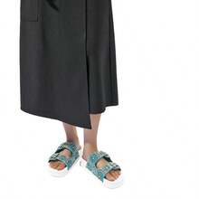 Women's Sandal Papete New Rhinestones With Adjustable Buckle Birken Meijile Original - 淺藍色 - 查看 7