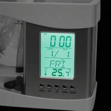 Acuario Recargable por USB con Luz LED, Pantalla LCD para Hora, Fecha, Temperatura, Soporte para Bolígrafo, Decoración para Sala de Estar, Dormitorio, Oficina (Negro) - Blanco - Ver 8
