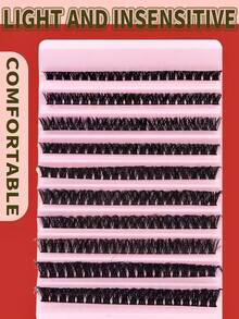 8-16mm D Type Curl DIY 200 Pieces False Eyelashes, 80D Fluffy And Thick Single False Eyelashes, Imitation Mink Eyelashes, Reusable Eyelash Clusters, Eyelash Clusters, Single False Eyelashes, Eyelashes, False Eyelashes - D - View 6