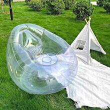 1pc Outdoor Transparent Inflatable Sofa, Multi-Functional Portable Camping Inflatable Sofa With Transparent Backrest Support, Quick Inflation, Suitable For Indoor And Outdoor, Made Of Durable Anti-Scratch PVC Material - Multicolor - View 8