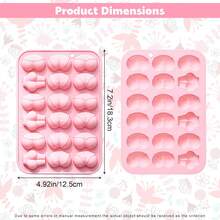 18-Cavity Silicone Butt Shaped Mold, 6 Designs, Non-Stick Baking Mold For Making Candies, Ice Cubes, Chocolates, Puddings, Pink - Multicolor - View 2